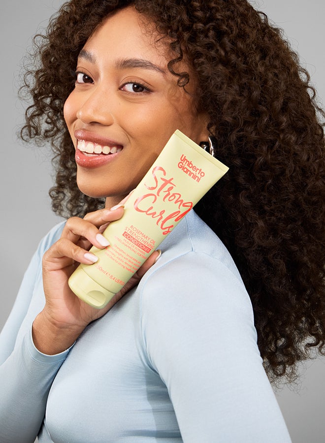 Umberto Giannini Strong Curls Rosemary Oil Conditioner 250ml - Image 3